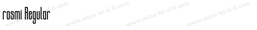 rosmi Regular字体转换